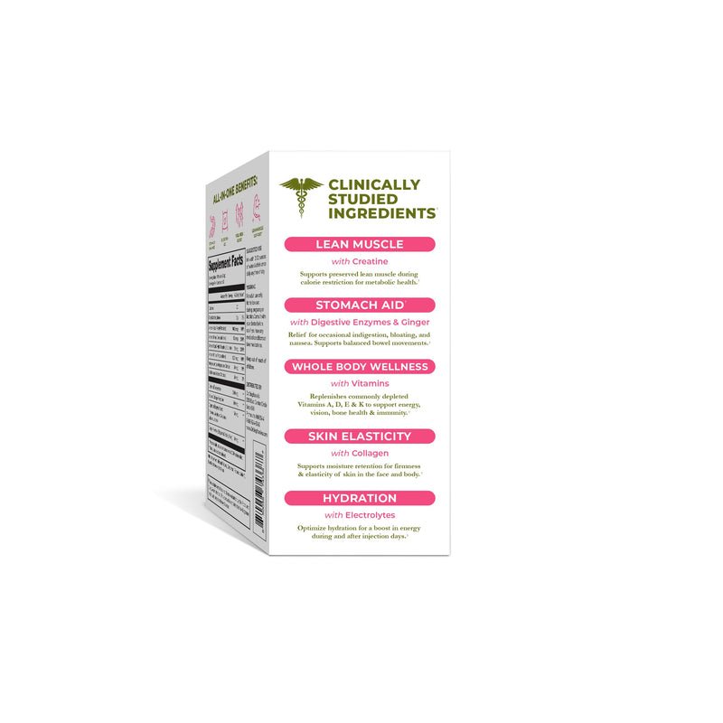 Dr. Stephanie's GLP-1 Buddy Pair with GLP-1 Boosters for Best Results - Digestive Support, Preserve Lean Muscle, Replenish Vitamins - Strawberry Watermelon Drink Mix