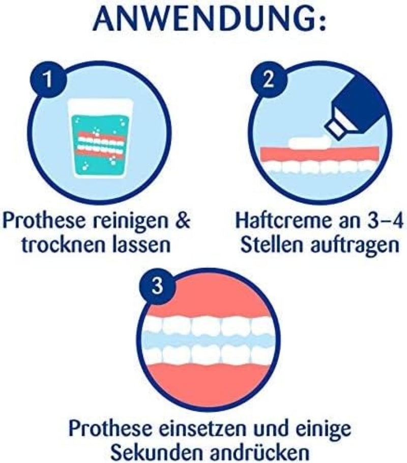 [Australia] - Kukident Professional Adhesive Cream Med + Chamomile - Adhesive for Dental Prostheses - Strong Hold, Extra Gum Protection - 1 x 40 g 1x 40 g. 