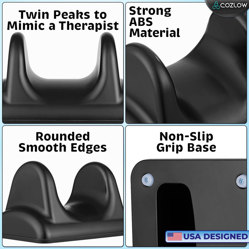 [Australia] - COZLOW Psoas Release Massage Tool, Back & Hip Flexor Muscle Stretcher, Deep Tissue Massage Tool for Myofascial Release, Trigger Point Massager for Pain Relief & Quick Recovery Black 
