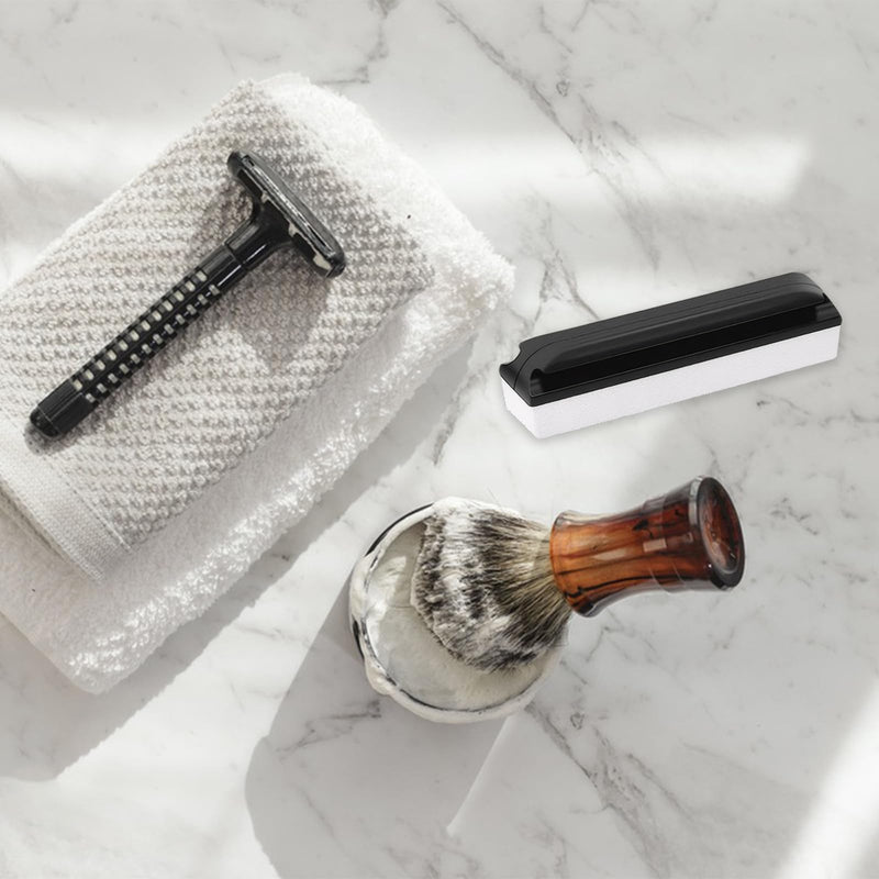 [Australia] - Pack of 2 Beard Sponge, Beard Hair Sponge, Reusable Sponge for Beard Hair, Beard Cleaning Brush, Lightweight, Compact, for Cleaning Beard Remains in the Sink (Black) 