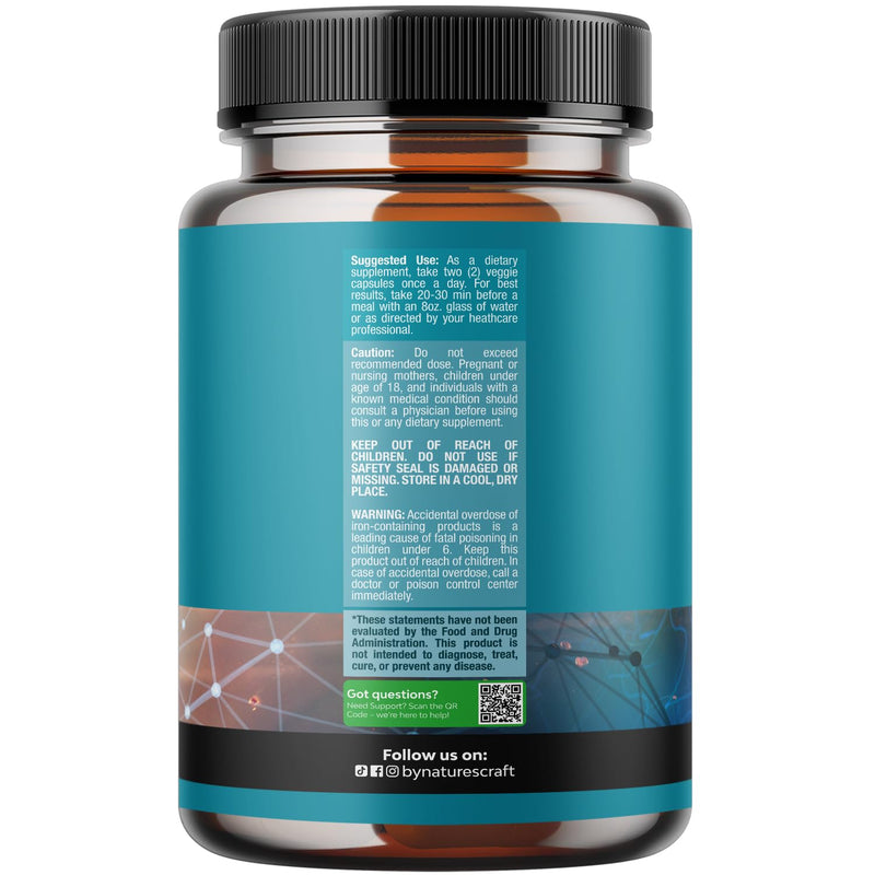 [Australia] - Natural Mind and Memory Supplement for Increased Mental Performance and Clarity Supports Brain Function Made with Pure Green Tea Extract DMAE Bitartrate and Vitamins 60 Capsules by Natures Craft 