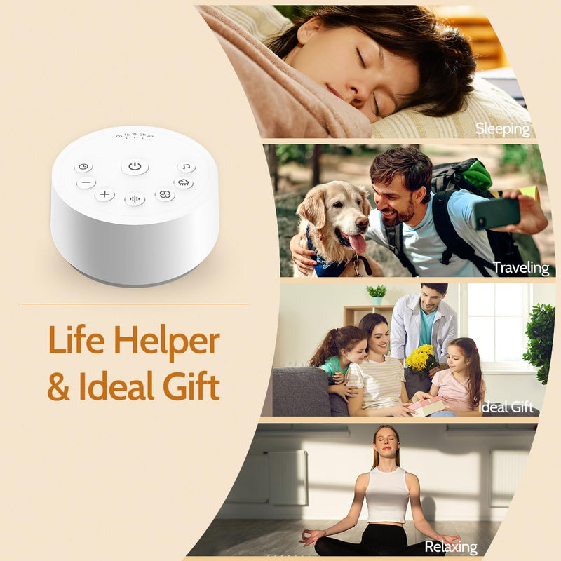 [Australia] - Sound Machines Sleep White Noise Machine with 25 Soothing Sounds 32 Volume Levels 5 Timers and 4 Sound Categories and Memory Function for Kids Adults and Home 