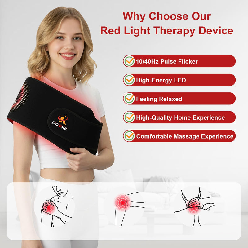 Red Light Therapy for Body,120 LEDs Infrared Light Therapy Wrap Belt for Waist,Upgraded 3 in 1 Led Beads,660nm Red Light &850nm Near Infrared Light Device for Back with Timer 120LEDS