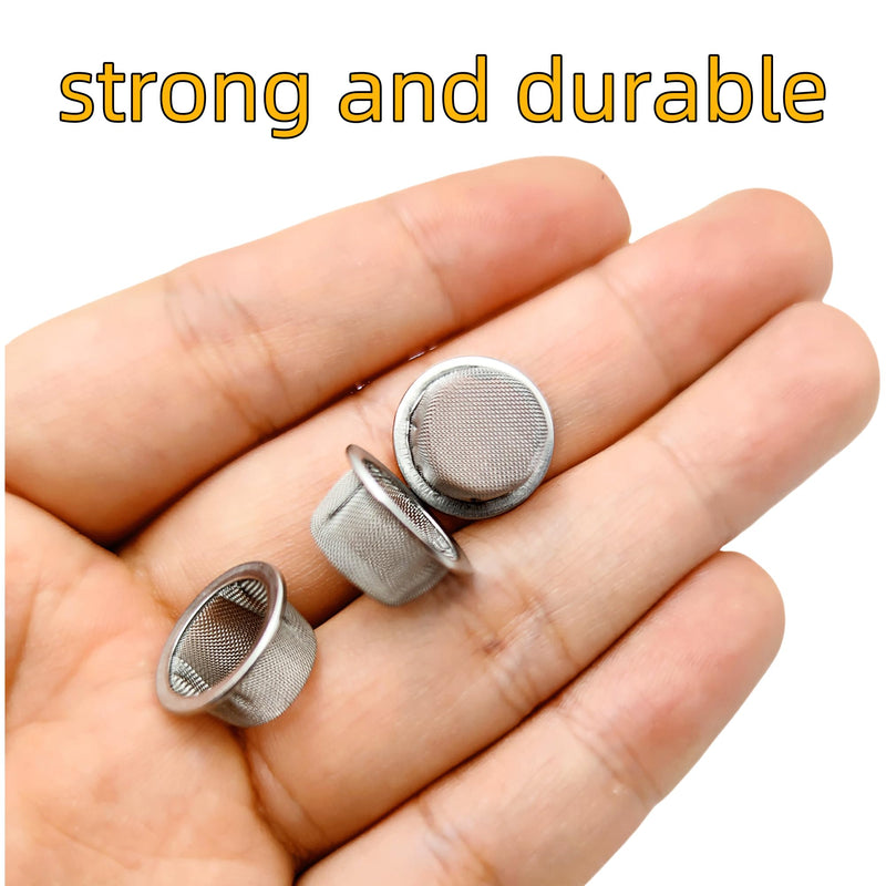 [Australia] - 50pcs Pipe Screens 1/2 Inch Premium 304 Stainless Steel, 0.5" Pipe Screen Filters with Metal Storage Box 0.5 Inch (Pack of 50) 