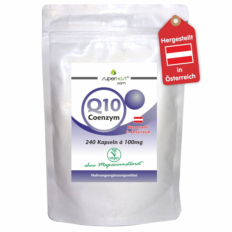 [Australia] - 240 capsules SUPERKOST Coenzyme Q10 - CoQ10 100mg, 8 month pack, vegetarian, made in Austria 