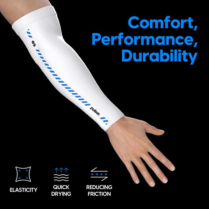 [Australia] - Pulsar eS Gaming Arm Sleeve for E-Sports Gaming Compression Sleeve Arm Length Size M White White M 
