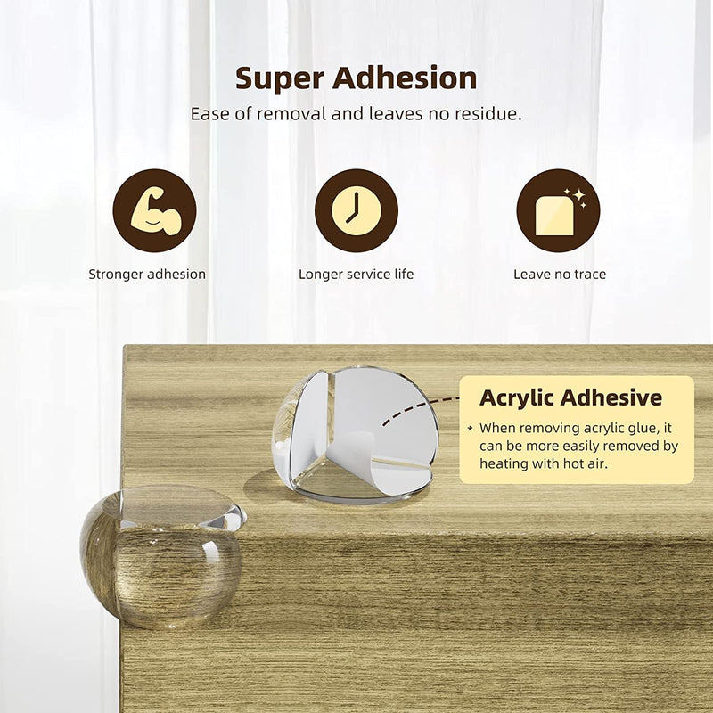 [Australia] - Corner Protectors Guards - Furniture Corner Guard & Edge Safety Bumpers - Baby Proof Bumper & Cushion to Cover Sharp Furniture & Table Edges - Clear and Transparent - (12 Pack) 12 Count (Pack of 1) 