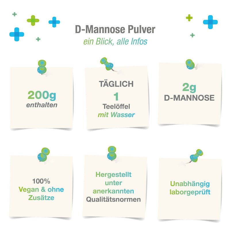 Vitabay D-Mannose Powder from Birch – 200 g – 100% Pure Powder No Additives – Natural Birch Extract – Vegan & Lab Tested in Germany – Approx. 3 Month Supply
