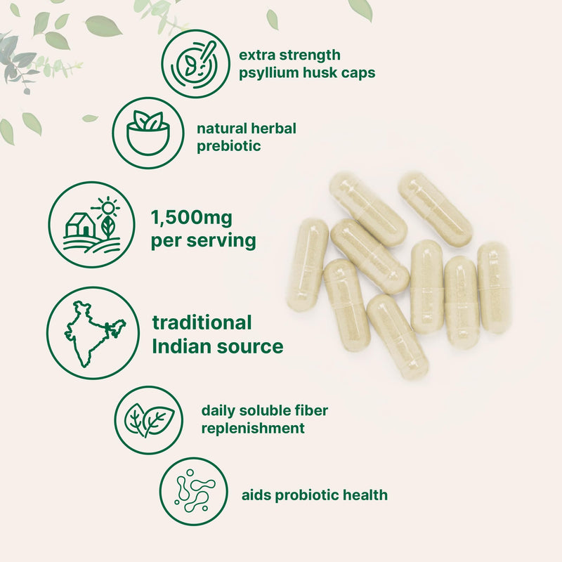 [Australia] - Micro Ingredients Psyllium Husk Caps, 500 Capsules | Soluble Fiber Supplement | India Origin | Natural Prebiotics & Probiotics | Gut & Digestive Health | Non-GMO, Gluten Free, Vegan 