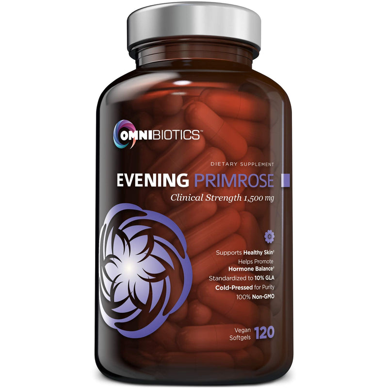 [Australia] - Organic Evening Primrose Oil | Clinical Strength 1,500 mg | 10% GLA | Cold-Pressed, Non-GMO | Hormone Balance for Women | Menopause and PMS Support | 120 Vegan softgel Capsules 