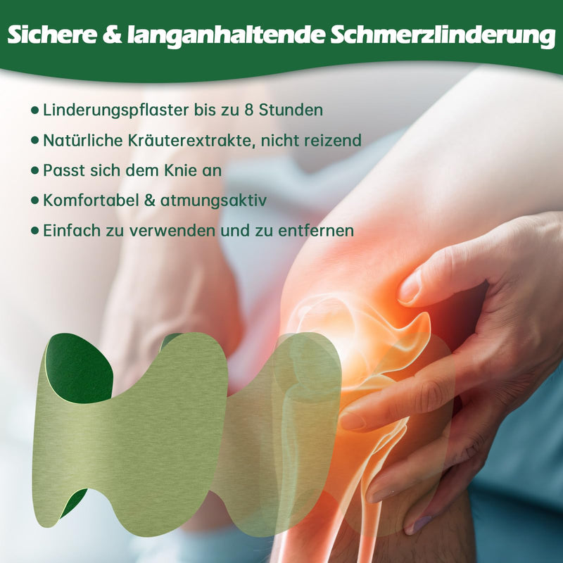 [Australia] - AnjoCare Knee Pain Relief Plasters, 60 Pieces Heat Plasters for Pain Relief, Mugwort Pain Relief Plasters for Knees, Back, Neck, Shoulders for Inflammation and Muscle Soreness 