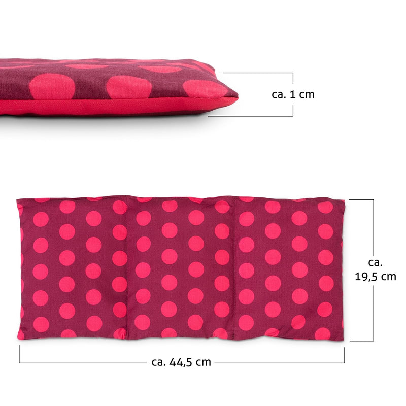 [Australia] - Navango® Cherry Stone Pillow Suitable for Microwave & Oven I Handmade | approx. 17 x 45cm I 3 chambers | OEKO-Tex cotton | Grain pillows for neck, back and shoulders 