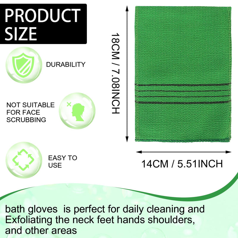 [Australia] - WLLHYF Korean Exfoliating Gloves 12 Pack Body Exfoliating Glove Colorful Reusable Bath Washcloth Italy Towel for Deep Cleansing Dead Dry Skin Cells Multicolor B 