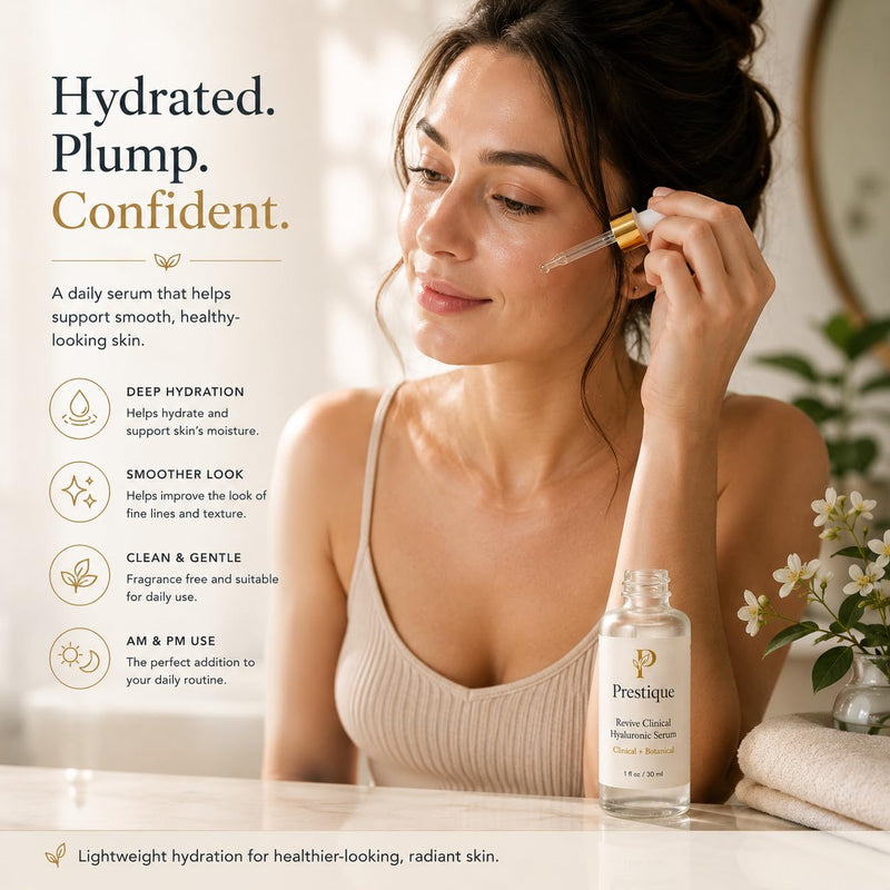 Revive Multi-Molecular Hyaluronic Acid Serum – Deep Hydration Facial Serum with Vitamin C & Centella Asiatica – nti-Aging, Deep Hydration, Made in USA – Fragrance Free, 1 fl oz