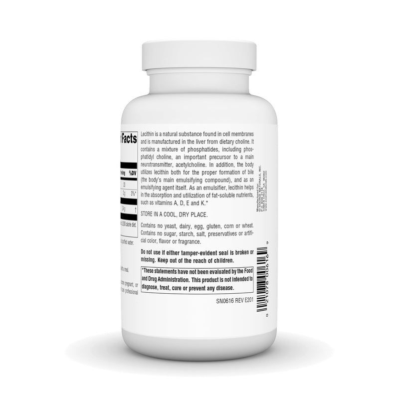 [Australia] - Source Naturals Lecithin 1200 mg, A Natural Emulsifier - 100 Softgels 