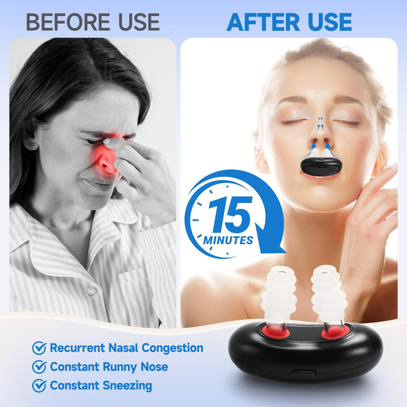 [Australia] - Colds Red Light Nasal Therapy Device, Red Light Nasal Therapy Instrument Red Light Nasal Therapy for Nose, Nasal Soothing Device (2PCS-XL) 2PCS-XL 
