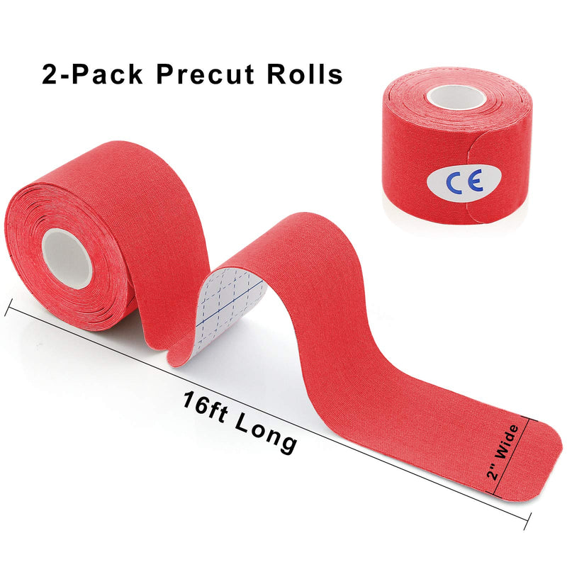 [Australia] - MUEUSS Kinesiology Tape,Sports Tape,Athletic Tape Elastic Cotton Precut Strips,Waterproof Tape for Muscles,Knees,Shoulders Plantar Fasciitis Pain Relief (6rolls MixcolorA) 6rolls Mixcolora 