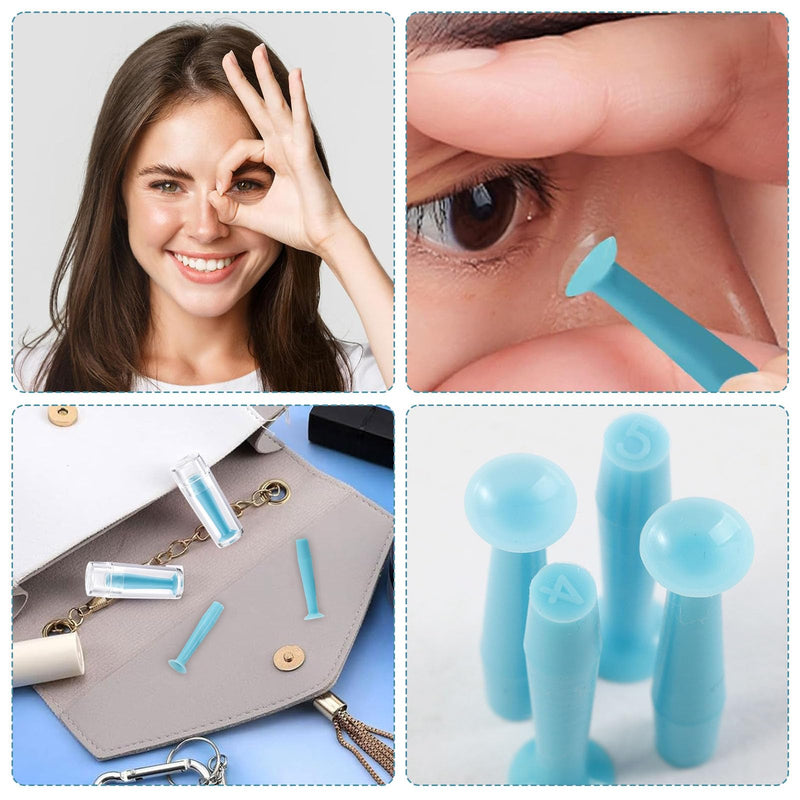 [Australia] - Pack of 6 contact lens insertion aids, contact lens suckers, contact lens removers, contact lens suckers, contact lens suckers, hard lenses, for soft and hard lenses (blue) 
