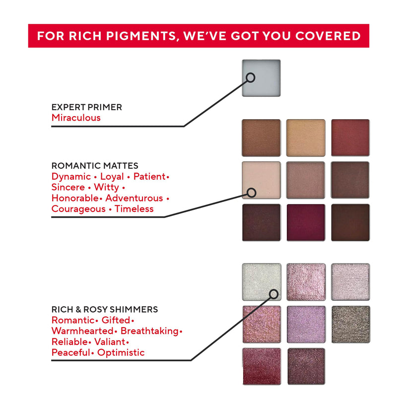 [Australia] - Mirabella - True To You Eye Makeup Palette, 17 Matte & Shimmer/Metallic Eye Makeup Colors, Talc-Free Eyeshadow with 1 Primer Included, Highly Pigmented Eyeshadow Palette Kit, Buff 