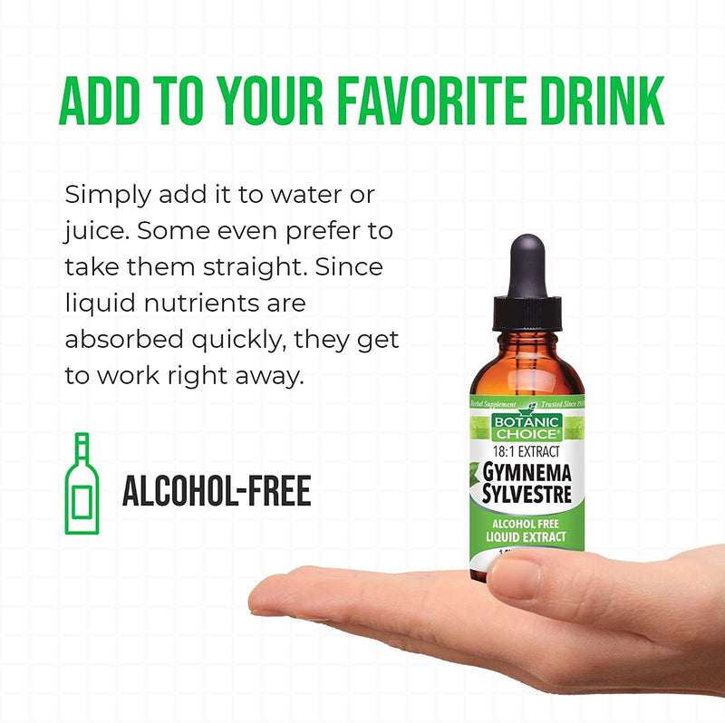 [Australia] - Botanic Choice: Gymnema Sylvestre Liquid Extract - Alcohol & Gluten Free, Non-GMO, 1oz 2 Pack 