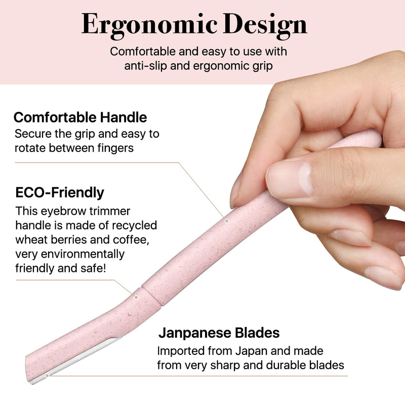 [Australia] - Eyebrow Razor for Women， Facial Razor， Dermaplane Razor for Women Face, Disposable Blades Eyebrow Shaper Tool, Multipurpose Facial Hair Removal - 5pcs(Pink) Pink 