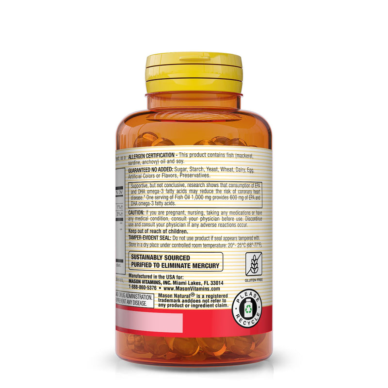 FISH OIL 1000MG SUPER OMEGA-3, 30-Count Softgels