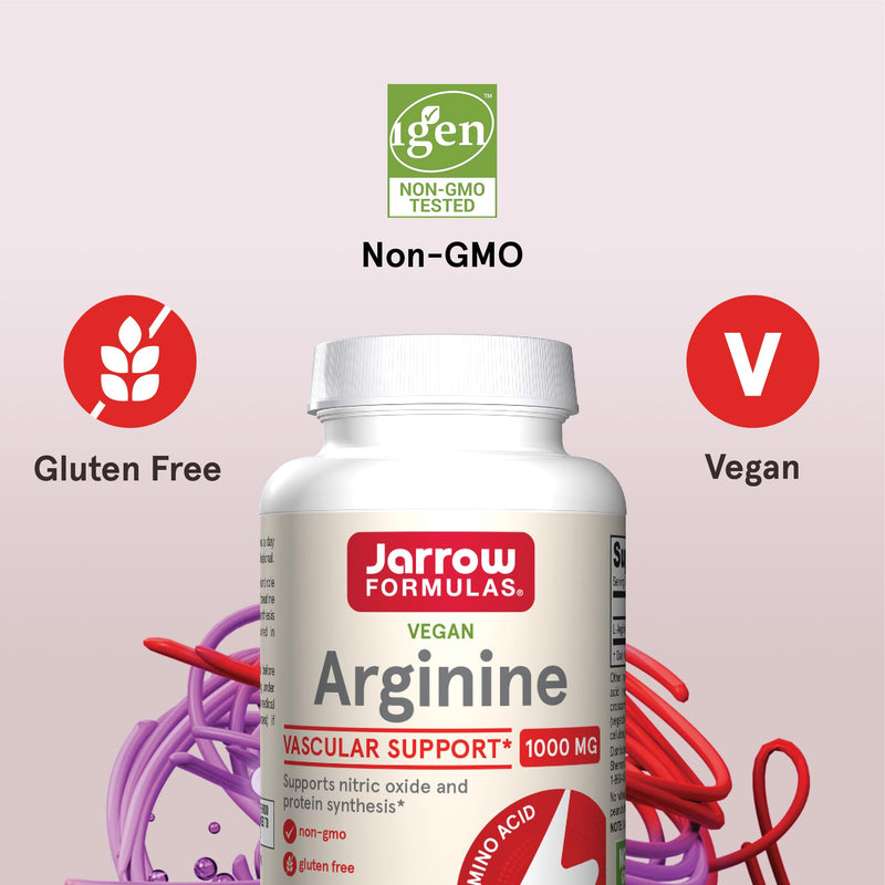 [Australia] - Jarrow Formulas¬Æ Arginine 1000 mg, Dietary Supplement, Supports Nitric Oxide Production, Supports Protein Synthesis, 100 Tablets, Up to 100 Day Supply 100 Count (Pack of 1) 