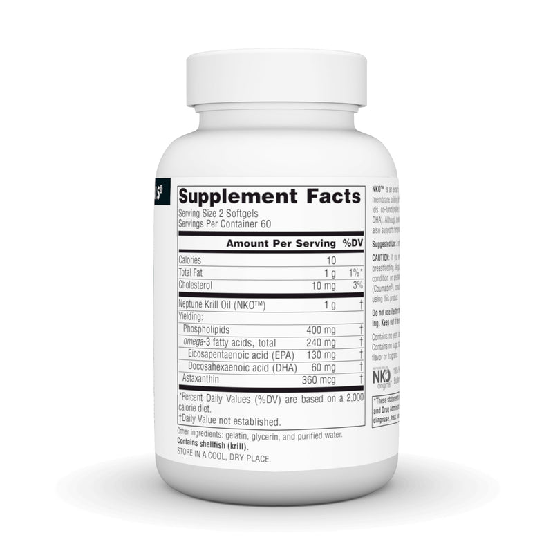 [Australia] - Source Naturals NKO Neptune Krill Oi, Supports Heart Health and Cell Membrane Integrity*, 500mg - 120 Softgels 120 Count (Pack of 1) 