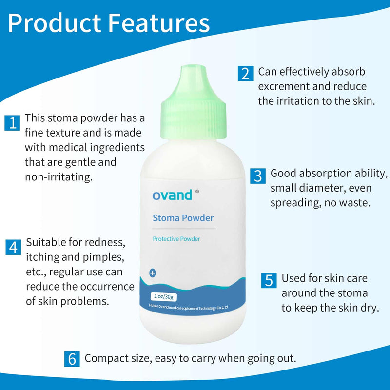 [Australia] - Stoma Powder,Ostomy Skin Barrier Powder,Ostomy Bag Protect Skin Barrier Adhesive & Filler 1 box 