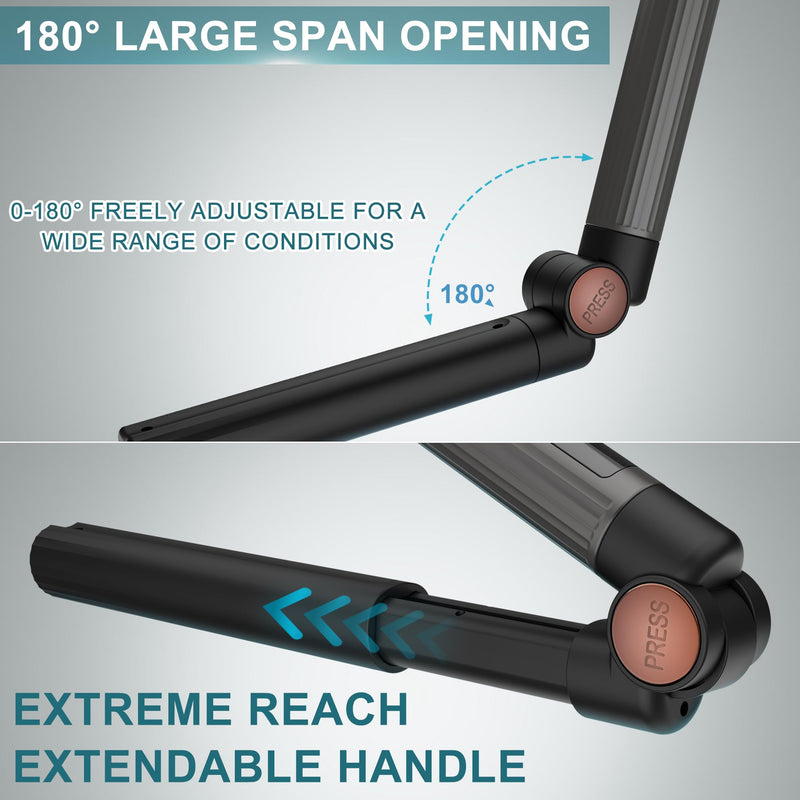 [Australia] - Hatteker Men's Back Shaver Body Trimmer Electric Body Groomer Face, Arm, Chin Beard Trimmer Cordless Hair Clipper with Adjustable Extension Trade Waterproof 