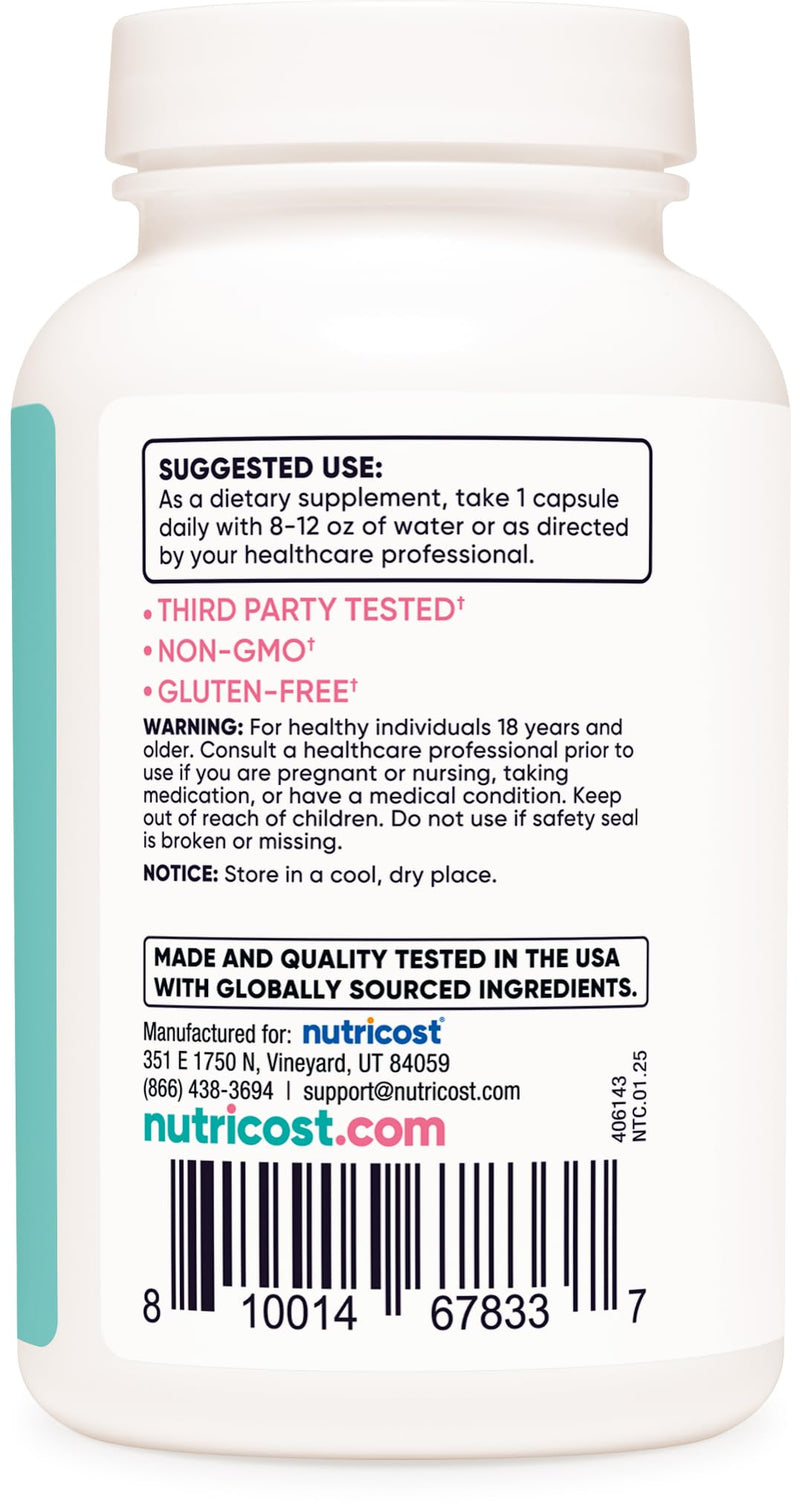 [Australia] - Nutricost Diindolylmethane DIM Supplement for Women 400mg, 120 Capsules, with Dong Quai, Calcium & Black Cohosh - Vegan, Non-GMO and Gluten Free 