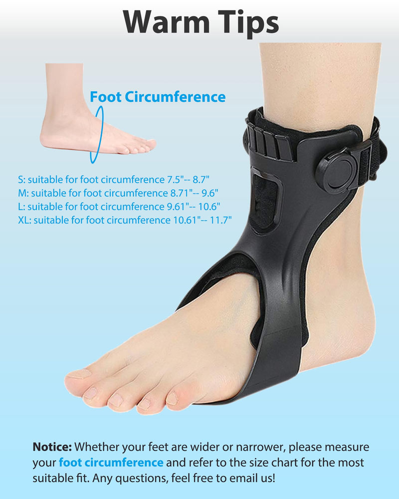 [Australia] - Professional AFO Drop Foot Brace for Men & Women, Foot Drop Brace Orthosis for Hemiplegia & Stroke Varus Foot Drop, Improve Walking Gait & Relieve Pain, Lightweight, Left/L Large 