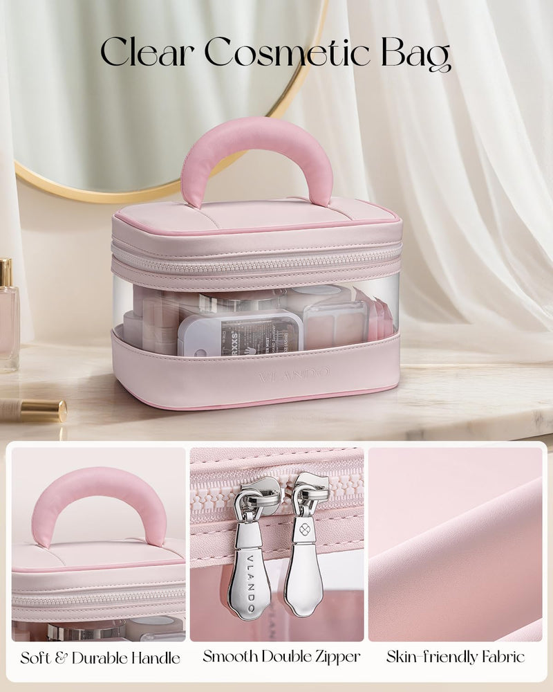 VLANDO Travel Jewelry Case & Travel Makeup Bag