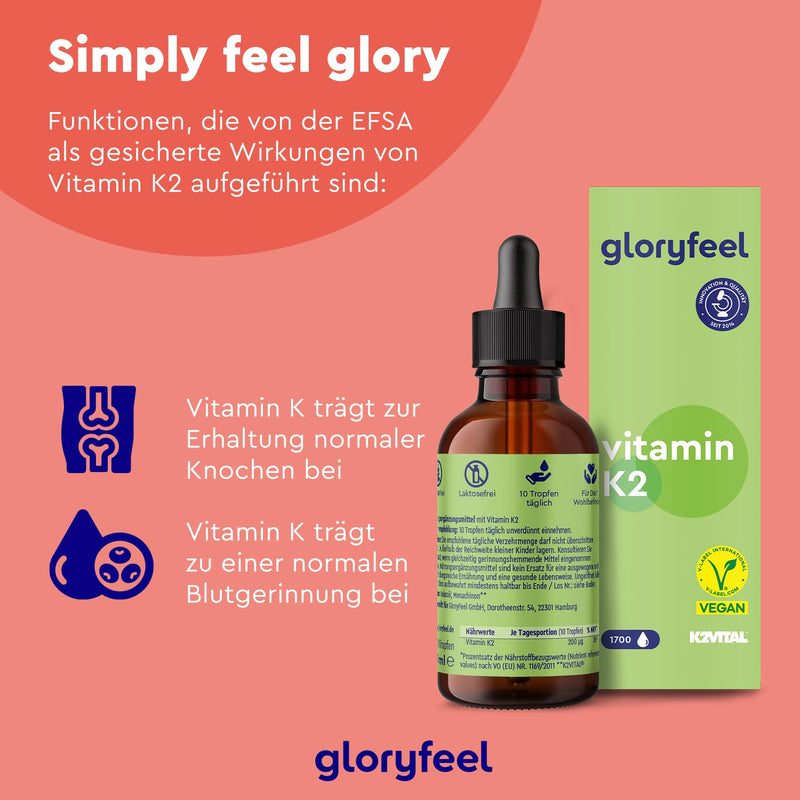 [Australia] - Vitamin K2 drops - 200µg (50ml) MK7 K2VITAL® - All-Trans content 99.7+% - Vegan, laboratory tested, made in Germany without additives 