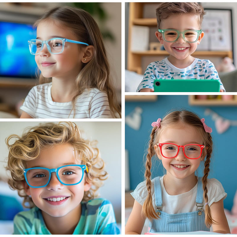 [Australia] - CHEERS DEVICES Blue Light Blocking Glasses for Kids Boys Girls Teens - Computer Glasses with Unbreakable Frame and Anti-Glare * 5 Pair Mix-a , Age 6-14 Age 6-14 Yrs 