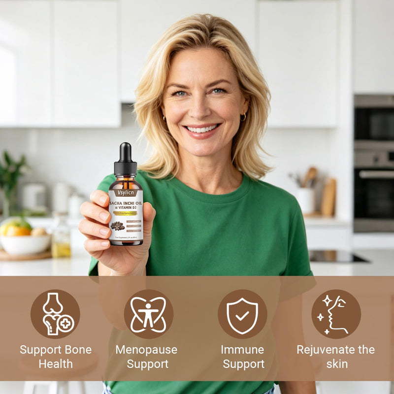 Sacha Inchi Oil with Omega 3 Fish Oil + Vitamin D3, Joint Supplements for Men & Women, Advanced Joints & Cartilage Support, for Brain and Body, 60ml, No Additives & Vegan