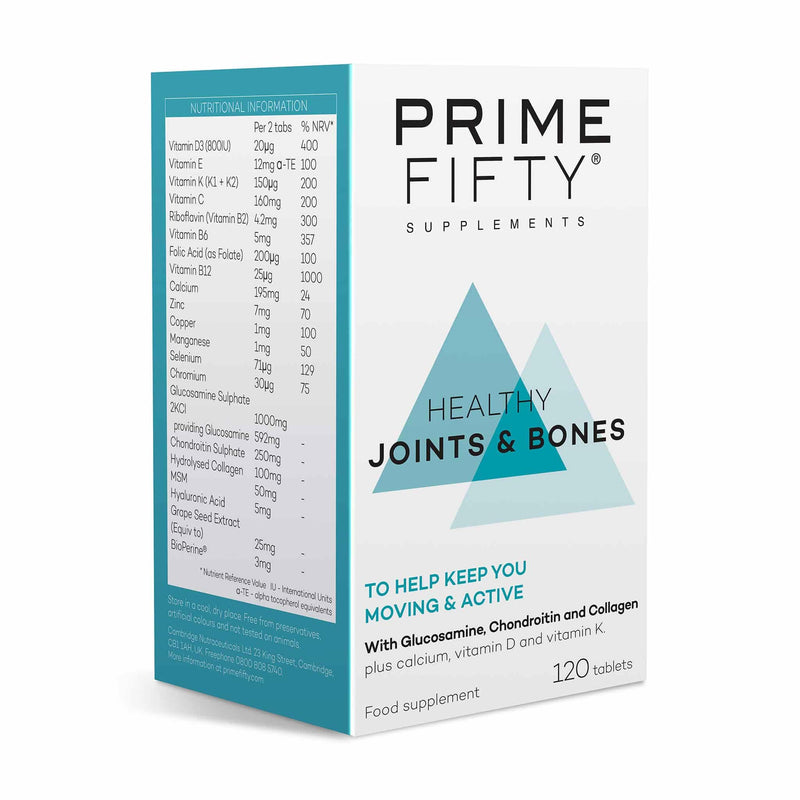 Healthy Joints & Bones 120 Tablets | 2-Month Supply | Glucosamine, Chondroitin, Collagen, MSM, Calcium, Vitamin D & K2 | Joint & Bone Health Supplement for Adults 50+ | New Formulation