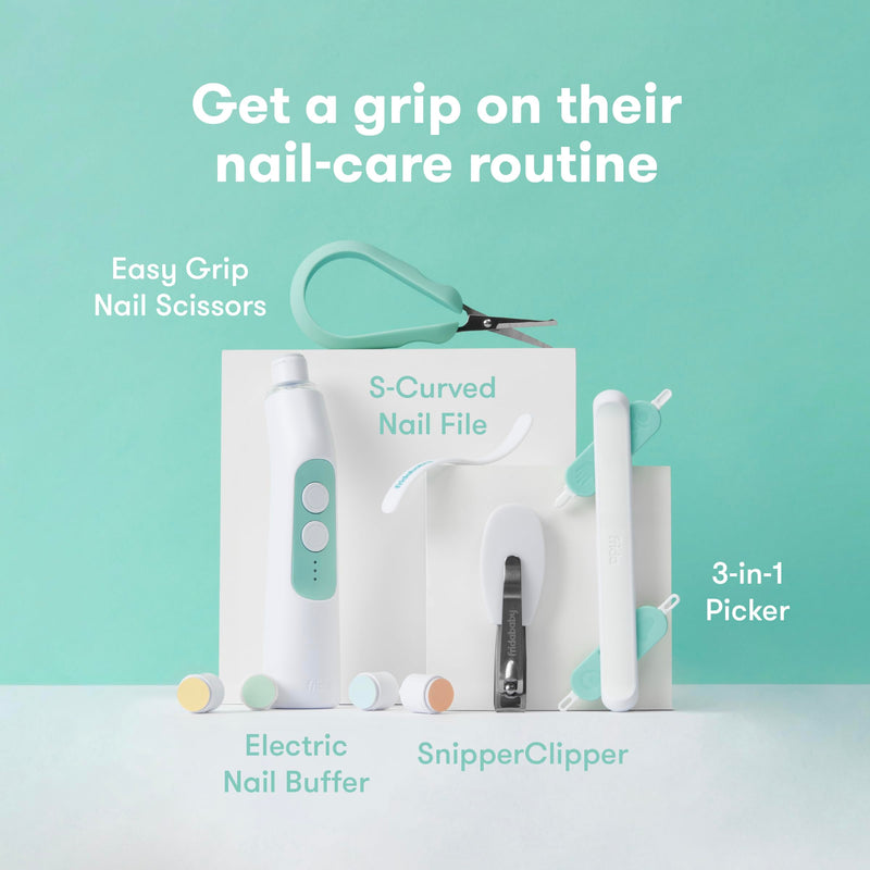 [Australia] - Frida Baby Electric Nail Buffer Replacement Pads | Safe + Easy Grooming, Trimming, and Nail Filing for Newborn, Toddler, or Children's Fingernails and toenails, 4 Buffer Pads 