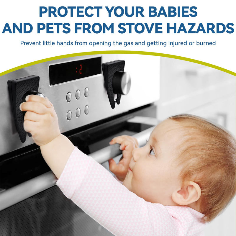 [Australia] - Stove Knob Safety Covers Baby Proof, Gas Stove Knob Covers for Child Safety, (5Pack) 