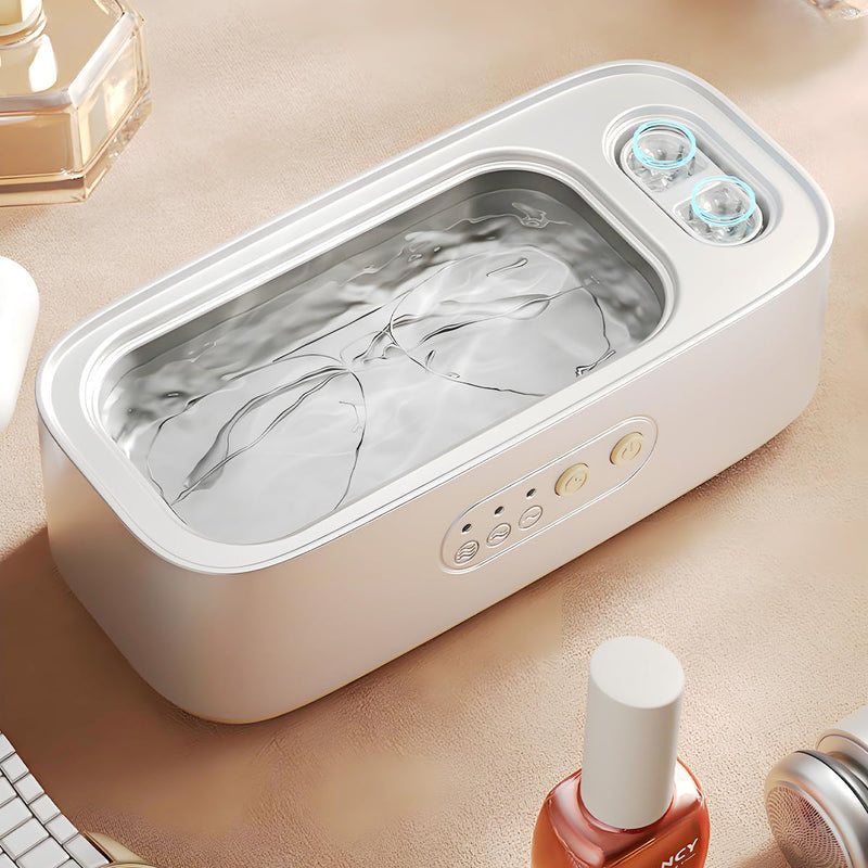 [Australia] - Contact Lens Cleaner, Ultrasonic Jewelry Cleaner, Portable Ultrasonic Contact Lens Cleaning Machine, Ultrasonic Cleaner Machine for Jewelry, Eyeglasses, Rings, Watch Strap, Dual Cleaning Modes 