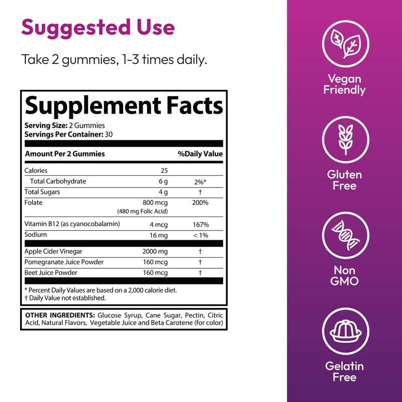 Justified Laboratories Ripped Results Keto ACV Gummies Extreme (2000 mg) - 60 Count, Pack of 2 - Formulated with Apple Cider Vinegar, Folate & Vitamin B12 - Non-GMO, Vegan, Gluten Free - 60 Servings 60 Count (Pack of 2)