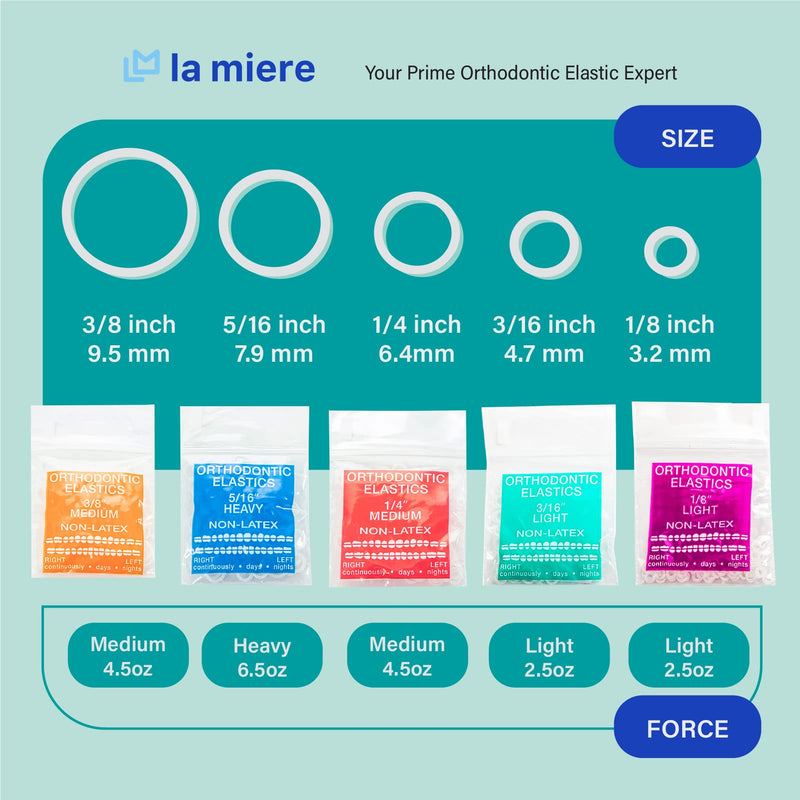 [Australia] - Non Latex 300 pcs 1/4inch 6.4MM Heavy Intraoral Elastic Bands Unimedic Orthodontic Elastics non- Latex Dental Rubber Bands Made in USA (1/4inch 6.4mm, Heavy 6.5oz) Heavy 6.5 Oz 1/4'' (6.4mm) 