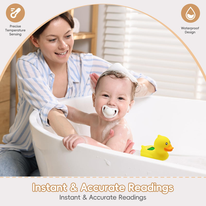[Australia] - b&h Rechargeable Baby Bath Thermometer, Digital Floating Shower Thermometer for Infant Bathtub and Room, Upgraded Turn Off Function, Fast Temperature Reading, Safety Newborn Bath Time Toy (Baby Duck) baby duck 