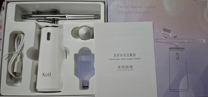 [Australia] - Facial Mist Spray Machine – 0.3mm Oxygen Micro Mist for Toner & Serum Infusion | High-Pressure Hydration & Skin Cooling Steamer for Home & Salon Use – Koli Z2 