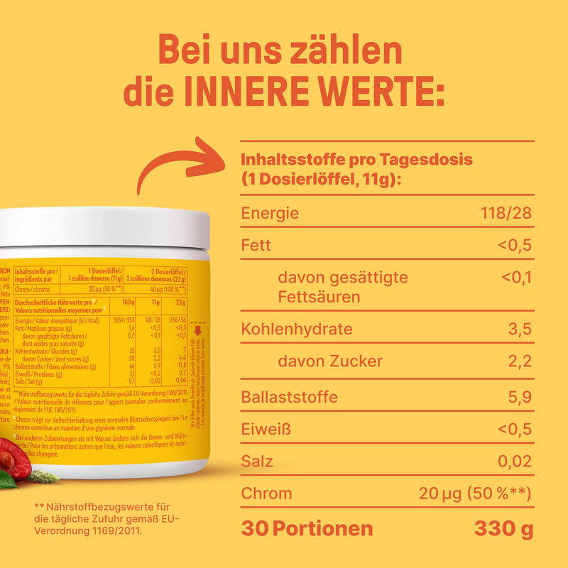 [Australia] - BRAINEFFECT DAILY FIBER 1.0 - fiber drink with 6 sources of fiber for digestion and appetite - sugar-free - 330g (30 servings) - Red Cherry 