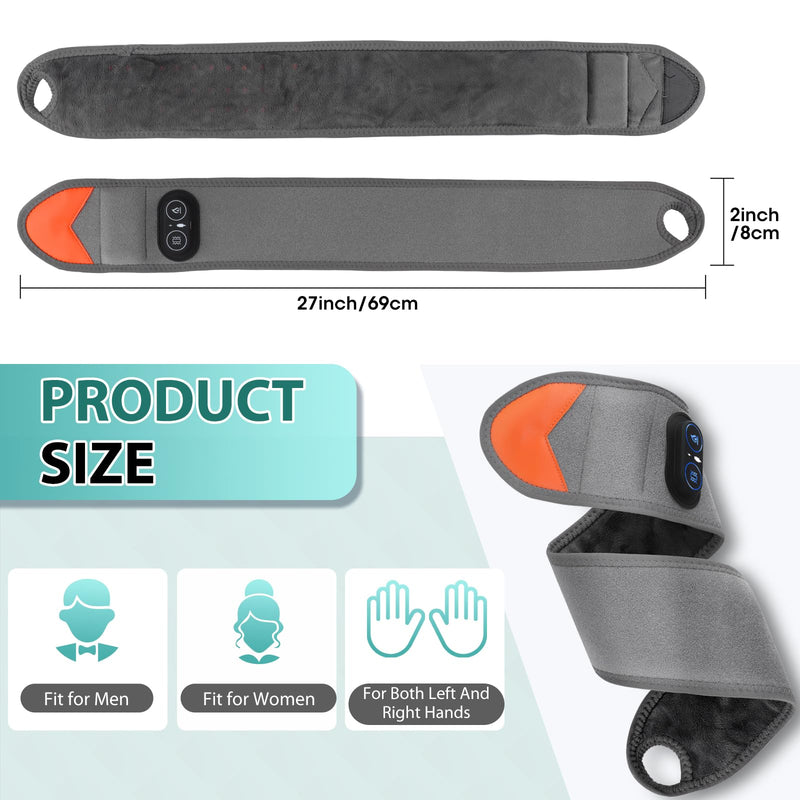 Cordless Wrist Heating Pad with Massage, Red Light Heated Wrist Brace for Pain Relief, Rechargeable Heated Wrist Brace for Carpal Tunnel, Women and Men Wrist, Hand, Arm, Ankle