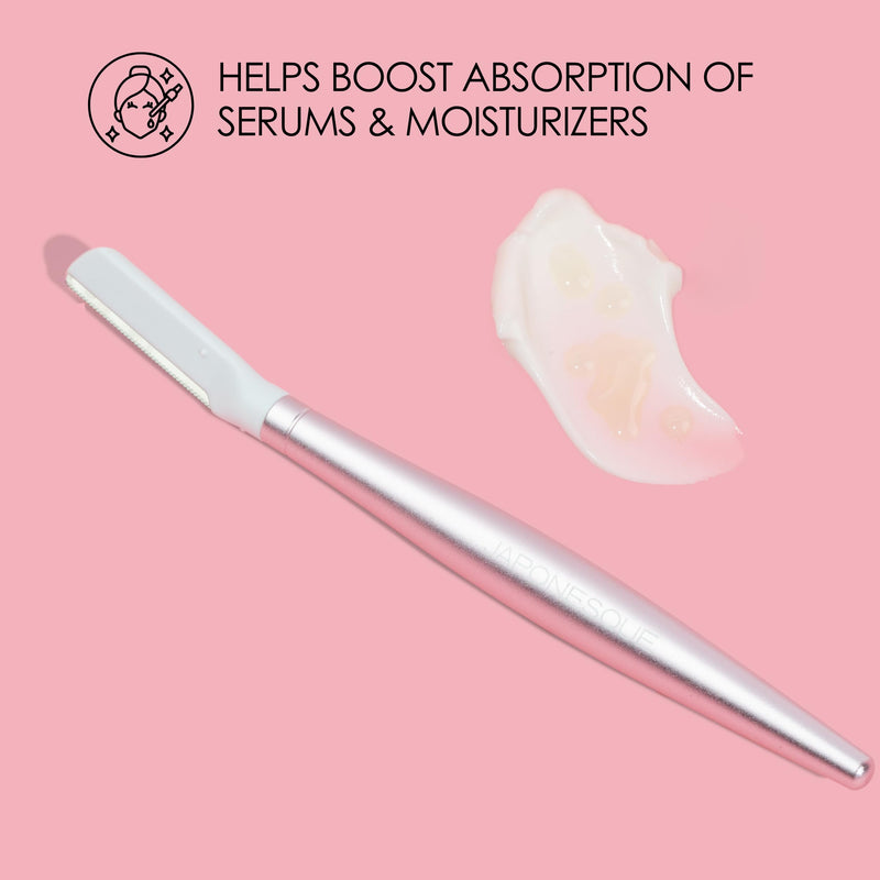[Australia] - JAPONESQUE - SKINTherapy Dermaplaning Facial Razors - Two Blade Sizes with Interchangeable Handle, Eyebrow Razor, Ultra Sharp Japanese Blades, For Hair Removal, Multipurpose Exfoliating 