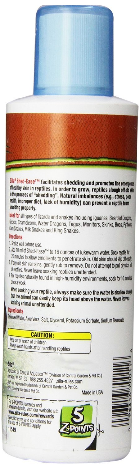 Zilla Reptile Health Supplies Shed-Ease Bath, 8-Ounce Bottles (3 Pack) - PawsPlanet Australia