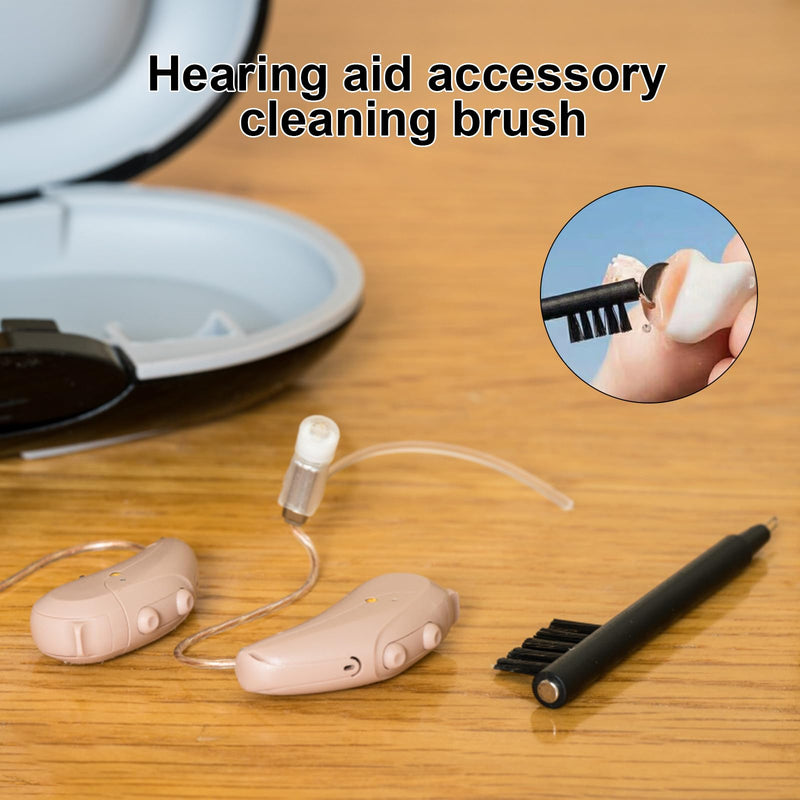 Hearing Aid Filter, Set of 5 (40 Pcs) Ear Wax Filter, Replacement Filter, Cleaning Brush and Cleaning Cloth - for Widex, Phonak, Resound etc