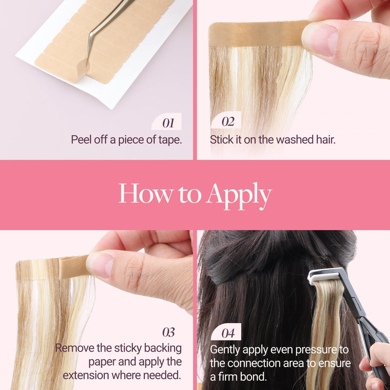 GOO GOO Tape in Hair Extension Remover Tool Kit, Includes 30ml Remover, Scraper, 10 Replacement Blades, and 6 Tape Tabs, Standard Set for Tape in Extension Removal Scraper+30ml+6pcs